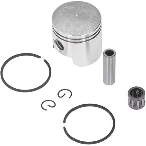 40mm Piston Kit, Steel Alloy Piston Pin Ring Clip Set for 2 Stroke 49cc 50cc Moped Scooter Dirt Bike
