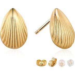 Seashell Stud Earrings For Women Seashell Earrings Gold Shell Earrings Beach Earrings Trendy Summer Ocean Earrings For Women