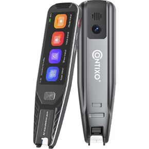 جهاز القلم المترجم الذكي Contixo P1 للمسح الضوئي أثناء السفر مع شاشة لمس 3.5 بوصة تترجم ما يصل إلى 134 لغة عبر الإنترنت، وكاميرا OCR Photo بدقة 5 ميجابكسل، وميزات التسجيل