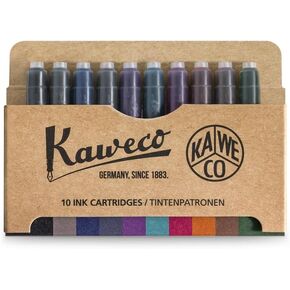 Kaweco Fountain Pen 10-Pack Ink Cartridges in 10 Colours for Cartridge Fountain Pens with Short Standard Cartridges | Set of 10 Fountain Pen Ink Cartridges | Ink Set in Multiple Colours