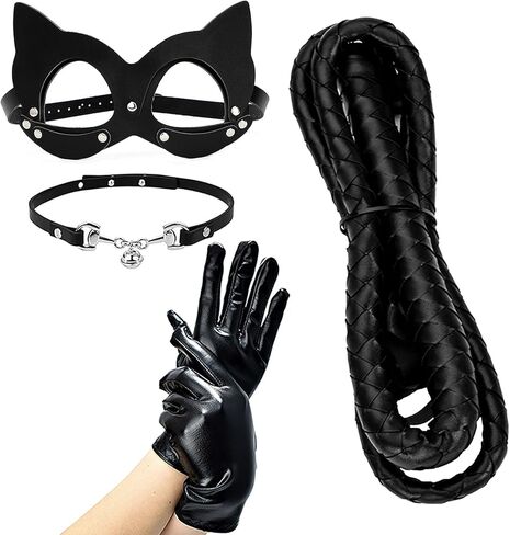 Women Half Face Cat Mask Costume Accessories Halloween Masquerade Props in Kuwait