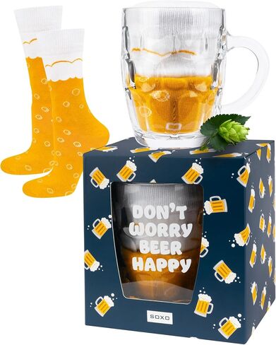 Beer Lover Gifts Socks Men Mens Cotton Sock Colourful Funky Gift Men's Presents 7.5-11.5 in Saudi Arabia