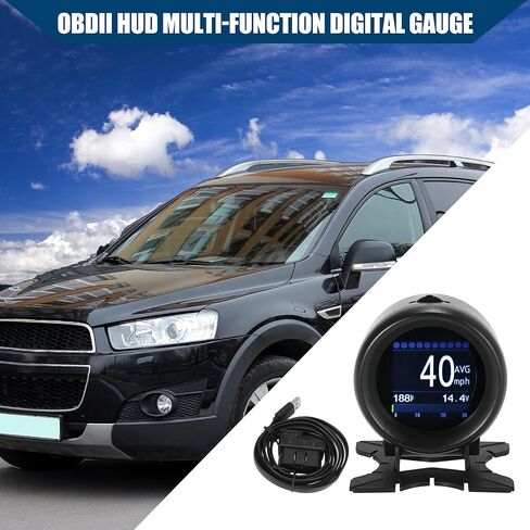 obdii hud مقياس رقمي متعدد الوظائف / خارج kmh mph عداد السرعة الرقمي قياس درجة حرارة الزيت بطارية الجهد الفاحص الماسح الضوئي ل 12 فولت obdii suv بيك اب / متين / 1 جهاز كمبيوتر شخصى in Saudi Arabia