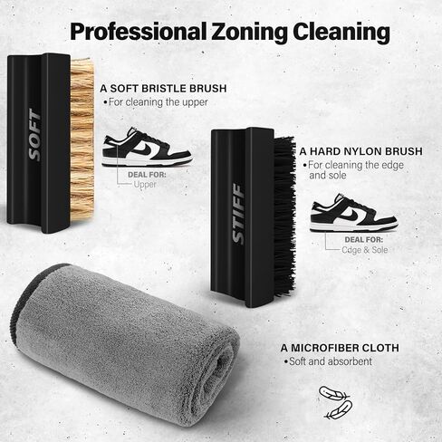 مجموعة تنظيف الأحذية، مجموعة تنظيف الأحذية الرياضية سعة 13 أونصة، مجموعة أدوات تنظيف الأحذية الرياضية البيضاء، مجموعة تنظيف الأحذية للأحذية البيضاء in Kuwait