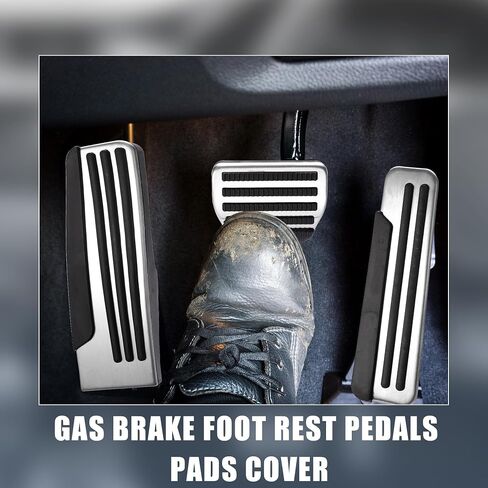 X AUTOHAUX 3pcs Fuel Brake Pedals Kit for Infiniti Q50 Q60 Q70 QX70 G25 G35 G37 M25 EX FX Anti-Slip Foot Rest Pads Footrest Stainless Steel Car Pedals Cover No Drills in Saudi Arabia