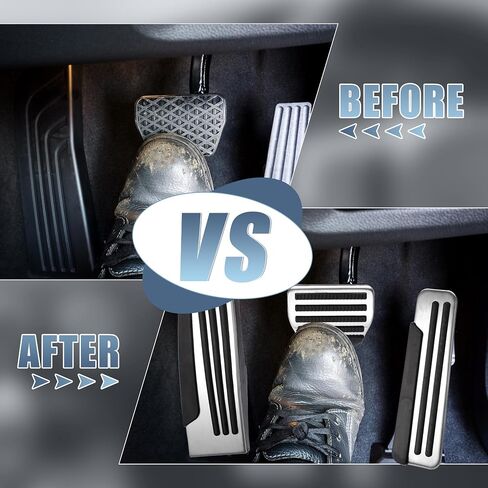 X AUTOHAUX 3pcs Fuel Brake Pedals Kit for Infiniti Q50 Q60 Q70 QX70 G25 G35 G37 M25 EX FX Anti-Slip Foot Rest Pads Footrest Stainless Steel Car Pedals Cover No Drills in Saudi Arabia