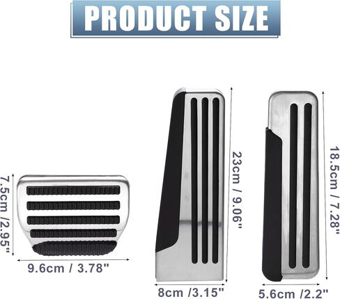 X AUTOHAUX 3pcs Fuel Brake Pedals Kit for Infiniti Q50 Q60 Q70 QX70 G25 G35 G37 M25 EX FX Anti-Slip Foot Rest Pads Footrest Stainless Steel Car Pedals Cover No Drills in Saudi Arabia