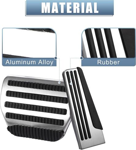 X AUTOHAUX 3pcs Fuel Brake Pedals Kit for Infiniti Q50 Q60 Q70 QX70 G25 G35 G37 M25 EX FX Anti-Slip Foot Rest Pads Footrest Stainless Steel Car Pedals Cover No Drills in Saudi Arabia