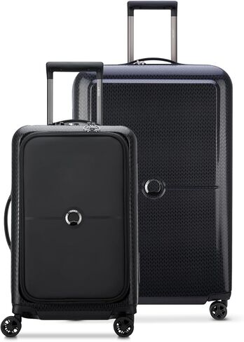 DELSEY Paris Turenne Hardside Luggage with Spinner Wheels, Black, 2-Piece Set with Soft Pocket (19/27) in Saudi Arabia
