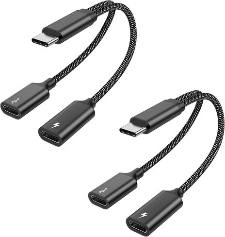MOGOOD USB C Splitter USB C إلى USB C أنثى محول USB Y Splitter Cable (ليس للشاشة) USB C ذكر إلى 2USB-C سلك أنثى مزدوج USB C Port Hub USB C شحن محول سبليت لأجهزة Mac وXbox One وPS5 والكمبيوتر المحمول in Kuwait