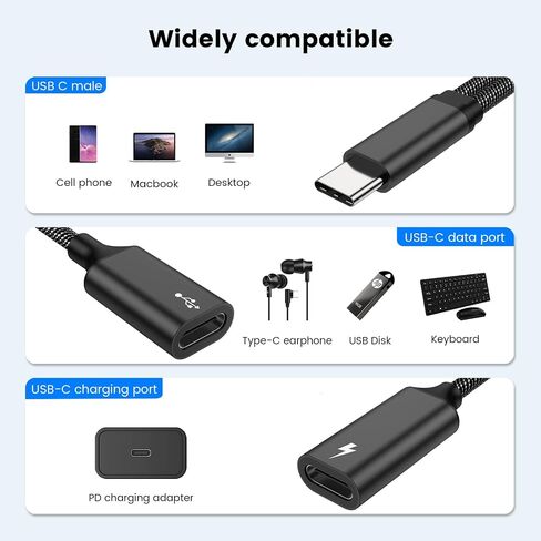 MOGOOD USB C Splitter USB C إلى USB C أنثى محول USB Y Splitter Cable (ليس للشاشة) USB C ذكر إلى 2USB-C سلك أنثى مزدوج USB C Port Hub USB C شحن محول سبليت لأجهزة Mac وXbox One وPS5 والكمبيوتر المحمول in Kuwait