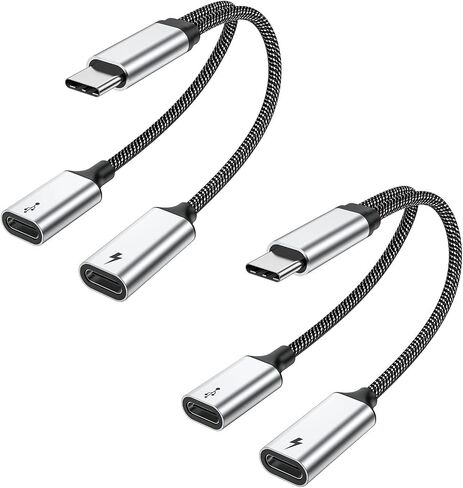 MOGOOD USB C Splitter USB C إلى USB C أنثى محول USB Y Splitter Cable (ليس للشاشة) USB C ذكر إلى 2USB-C سلك أنثى مزدوج USB C Port Hub USB C شحن محول سبليت لأجهزة Mac وXbox One وPS5 والكمبيوتر المحمول in Kuwait