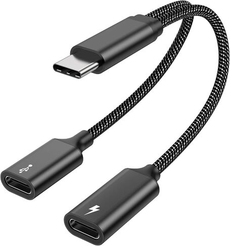 MOGOOD USB C Splitter USB C إلى USB C أنثى محول USB Y Splitter Cable (ليس للشاشة) USB C ذكر إلى 2USB-C سلك أنثى مزدوج USB C Port Hub USB C شحن محول سبليت لأجهزة Mac وXbox One وPS5 والكمبيوتر المحمول in Kuwait