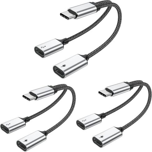 MOGOOD USB C Splitter USB C إلى USB C أنثى محول USB Y Splitter Cable (ليس للشاشة) USB C ذكر إلى 2USB-C سلك أنثى مزدوج USB C Port Hub USB C شحن محول سبليت لأجهزة Mac وXbox One وPS5 والكمبيوتر المحمول in Kuwait