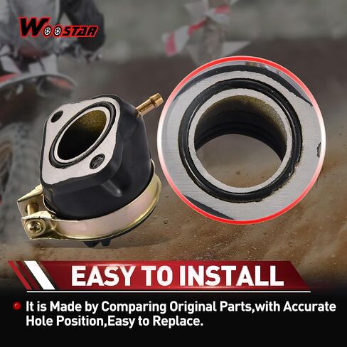 WOOSTAR 27mm Intake Manifold Pipe with Air Injection Tube Replacement for CF250 CN250 CH250 Water Cooled 250 ATV Scooter in Saudi Arabia