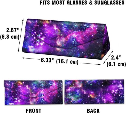 WIRESTER Triangle Foldable Glasses Holder, Hard Shell Eyeglasses Case, Fashion PU Leather Sunglasses Protective Cover in Saudi Arabia