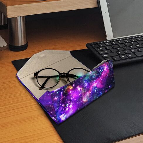 WIRESTER Triangle Foldable Glasses Holder, Hard Shell Eyeglasses Case, Fashion PU Leather Sunglasses Protective Cover in Saudi Arabia