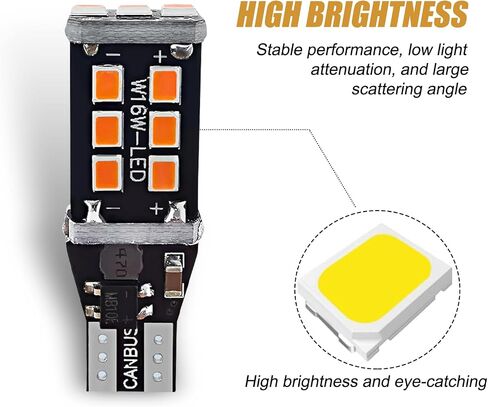 4 قطع لمبة T15/T20 LED، شرائح 2835 15-SMD فائقة السطوع وخالية من الأخطاء ومصابيح عكسية، استبدال لمبة الإضاءة المقاومة للماء، عالمية لمصابيح السيارة الاحتياطية وأضواء الفرامل الخلفية (أحمر) in Saudi Arabia