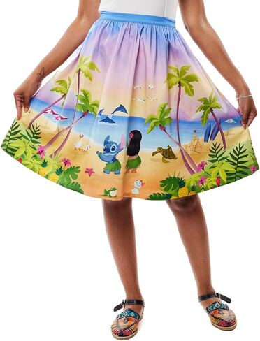SS Disney LILO and Stitch Beach Scene Sandy Skirt Small Multicolor in Saudi Arabia