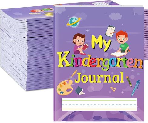 Teling Kids Primary Journal Kindergarten Primary Composition Notebook Writing Notebook for Kids Paper Notebooks for Grades K-2, 10 x 8 Inch, 64 Pages for Each Piece (24 Pcs) in Saudi Arabia
