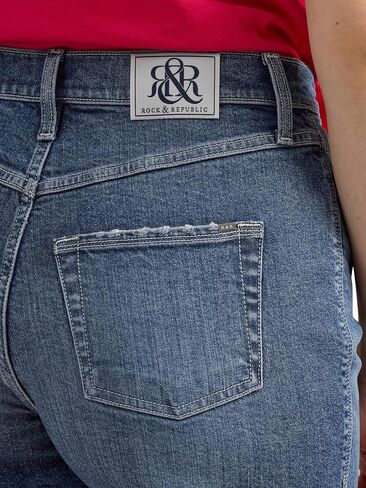 شورت نسائي من قماش الدنيم عالي الارتفاع من Rock & Republic in Kuwait