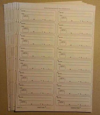 Auction Clerking 10 Sheets Tickets 3 Part Receipts - Auctioneer Clerk Supplies in Saudi Arabia