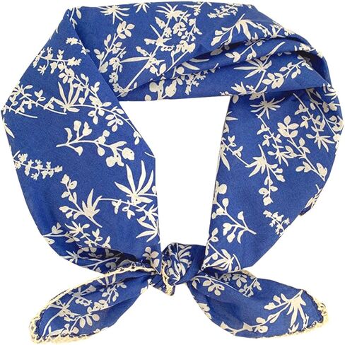Large Printed Floral Cotton Bandana Headband, Head Wrap, Protective Coverage, Hair Neck Scarf for Women 27" x 27" in Saudi Arabia