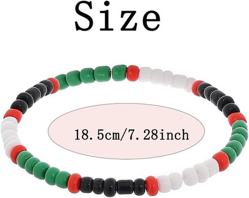 18PCS Free Palestine Bracelets Handmade Save Gaza Stretch Jewelry for Women Men in Saudi Arabia