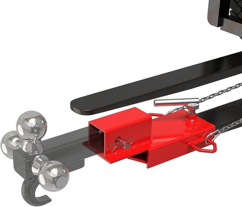 مشبك على وصلة وصلة مقطورة رافعة شوكية، مناسب لمستقبل وصلة مقطورة رافعة شوكية مقاس 2 بوصة، وصلة وصلة كرة رافعة شوكية عالمية، محول سحب مقطورة بشوكة البليت الحمراء مع سلسلة in Kuwait