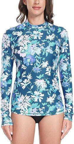 Rash Guard for Women Long Sleeve Swim Shirt UPF 50+ UV Protection Sun Shirt Swimsuit Top Bathing suit in Saudi Arabia