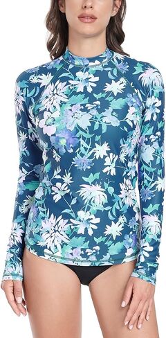 Rash Guard for Women Long Sleeve Swim Shirt UPF 50+ UV Protection Sun Shirt Swimsuit Top Bathing suit in Saudi Arabia