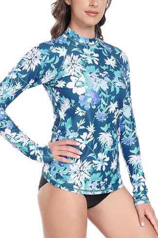 Rash Guard for Women Long Sleeve Swim Shirt UPF 50+ UV Protection Sun Shirt Swimsuit Top Bathing suit in Saudi Arabia