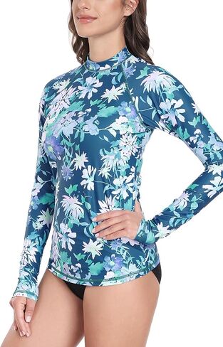 Rash Guard for Women Long Sleeve Swim Shirt UPF 50+ UV Protection Sun Shirt Swimsuit Top Bathing suit in Saudi Arabia