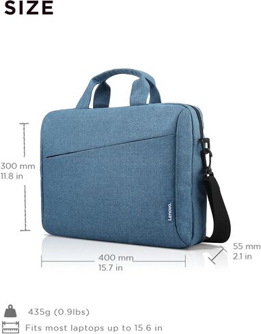 Lenovo Laptop Carrying Case T210, 15.6-Inch Laptop and Tablet, Sleek Design, Durable and Water-Repellent Fabric, Business or School, GX41L83769 Casual Toploader - Eco Black in Kuwait