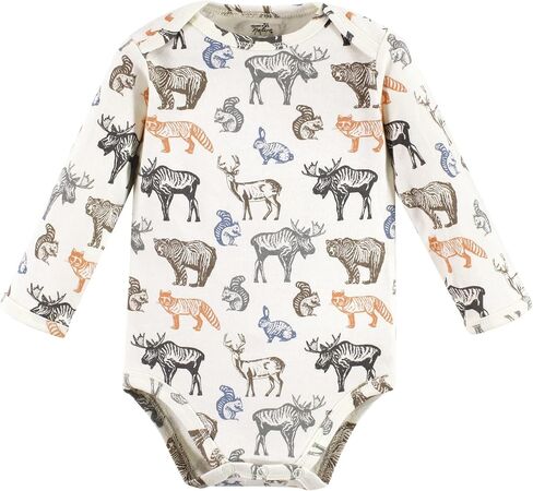 Touched by Nature baby-girls Organic Cotton Long-sleeve Bodysuits in Saudi Arabia