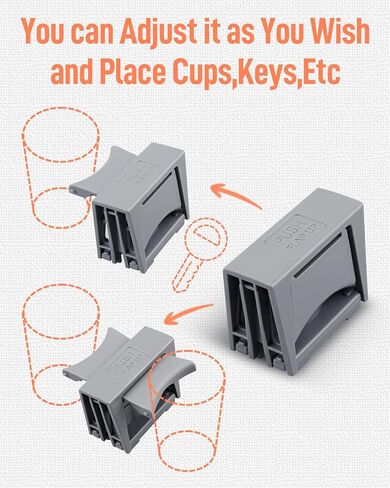 Car Cup Holder Insert Divider Center Console Fit for Toyota Corolla 2009 2010 2011 2012 2013 Cup Holder Divider Plug-in Replaces 55620-12150-E0 Gray in Kuwait
