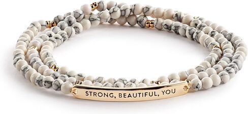 DEMDACO Strong Beautiful You Women's 28 Inch Beaded Stretch Necklace/Wrap Bracelet in Saudi Arabia