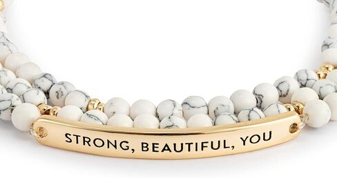 DEMDACO Strong Beautiful You Women's 28 Inch Beaded Stretch Necklace/Wrap Bracelet in Saudi Arabia