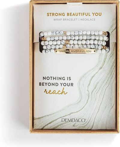 DEMDACO Strong Beautiful You Women's 28 Inch Beaded Stretch Necklace/Wrap Bracelet in Saudi Arabia
