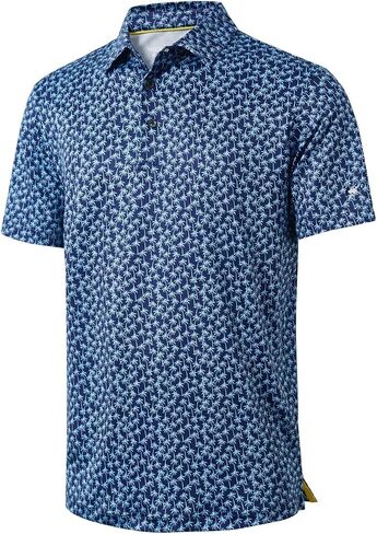 Mens Golf Shirts Short Sleeve Moisture Wicking Dry Fit Print Performance Athletic Casual Golf Polo Shirts for Men in Saudi Arabia