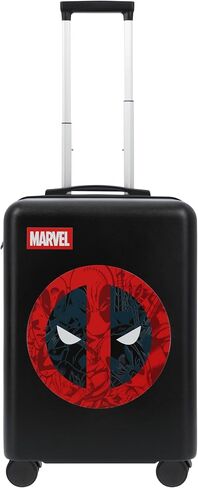 FUL Marvel Deadpool 22.5 Inch Carry On Luggage, Hardshell Rolling Suitcase with Spinner Wheels, Black in Saudi Arabia