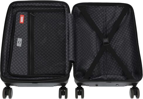 FUL Marvel Deadpool 22.5 Inch Carry On Luggage, Hardshell Rolling Suitcase with Spinner Wheels, Black in Saudi Arabia
