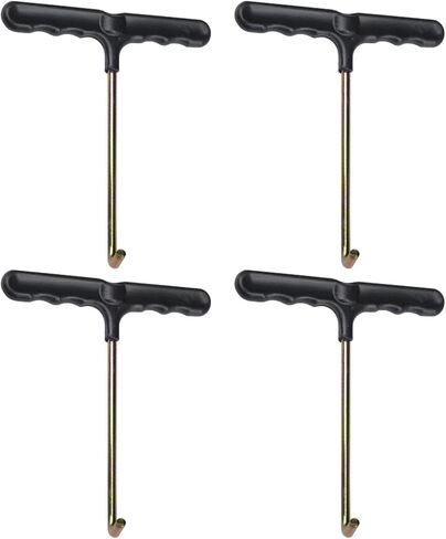 خطاف فتحة، 4 قطع على شكل حرف T لشد الأحذية الرياضية شديدة التحمل ومقبض مريح ومحمول in Kuwait