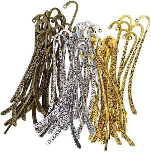 60pcs Retro Metal Bookmark Beading Vintage Bookmark Student Gifts in Saudi Arabia