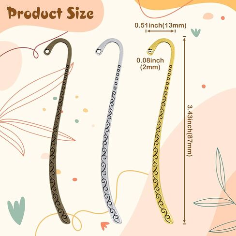 60pcs Retro Metal Bookmark Beading Vintage Bookmark Student Gifts in Saudi Arabia