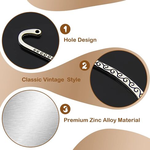 60pcs Retro Metal Bookmark Beading Vintage Bookmark Student Gifts in Saudi Arabia