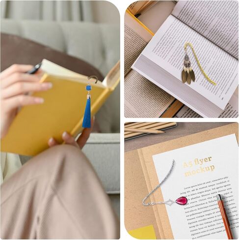 60pcs Retro Metal Bookmark Beading Vintage Bookmark Student Gifts in Saudi Arabia
