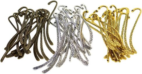60pcs Retro Metal Bookmark Beading Vintage Bookmark Student Gifts in Saudi Arabia