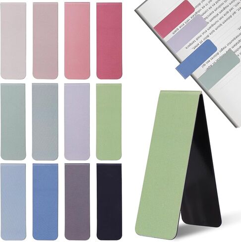 Magnetic Bookmarks, 12 Pack Book Marker Clips for Reading, Page Markers for Students Teachers Reading Book Lovers Misty Colors in Kuwait