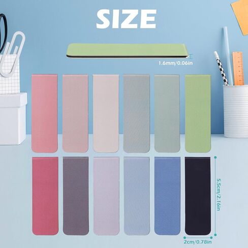 Magnetic Bookmarks, 12 Pack Book Marker Clips for Reading, Page Markers for Students Teachers Reading Book Lovers Misty Colors in Kuwait